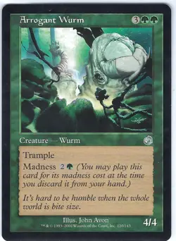 Arrogant Wurm Torment Uncommon – MTG Magic the Gathering Card - Image 1