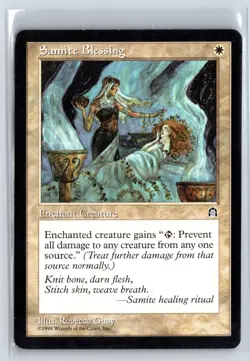 (7X) Samite Blessing Stronghold Common – MTG Magic the Gathering Card - Image 1