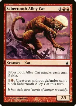 (2x) SABERTOOTH ALLEY CAT - Ravnica – MTG Magic the Gathering Card - Image 1