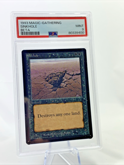 PSA 9 BETA SINKHOLE Graded Mint Magic the Gathering MTG Card Rare Vintage Pop 68 - Image 1