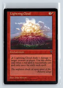 LIGHTNING CLOUD – MTG Magic the Gathering Card – Visions – Rare - Image 1