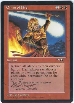 Omen of Fire – Alliances – MTG Magic the Gathering Card - Image 1