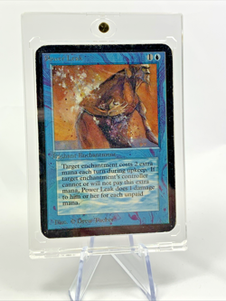 VINTAGE ALPHA – Power Leak – MTG Magic the Gathering 1993 Card in Holder - Image 1