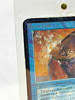 VINTAGE ALPHA – Power Leak – MTG Magic the Gathering 1993 Card in Holder - Image 2