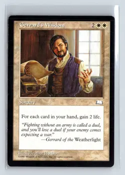 (2x) GERRARD'S WISDOM – MTG Magic the Gathering Card – Weatherlight – Uncommon - Image 1