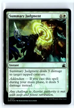 FOIL Summary Judgment Ravnica Remastered – MTG Magic the Gathering Card - Image 1