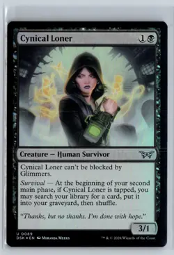(3x) FOIL Cynical Loner Duskmourn Uncommon – MTG Magic the Gathering Card - Image 1