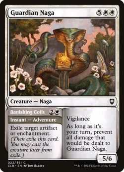 (1x FOIL) GUARDIAN NAGA / BANISHING COILS - Baldur's Gate – MTG Magic Card - Image 1