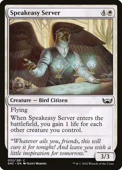 (1x FOIL) SPEAKEASY SERVER - SNC New Capenna – MTG Magic the Gathering Card - Image 1