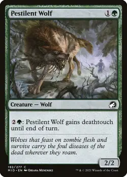(1x FOIL) PESTILENT WOLF - Innistrad MID – MTG Magic the Gathering Card - Image 1