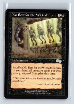 NO REST FOR THE WICKED – MTG Magic the Gathering Card – Urza's Saga – Uncommon - Image 1