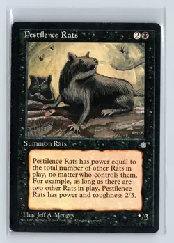 (4x) PESTILENCE RATS – MTG Magic the Gathering Card – Ice Age – Common - Image 1