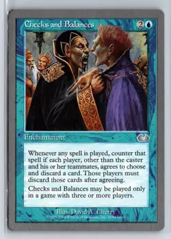 CHECKS AND BALANCES – MTG Magic the Gathering Card – Unglued – Uncommon - Image 1
