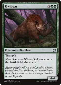 (3x) FOIL OWLBEAR -Forgotten Realms – MTG Magic the Gathering Card - Image 1