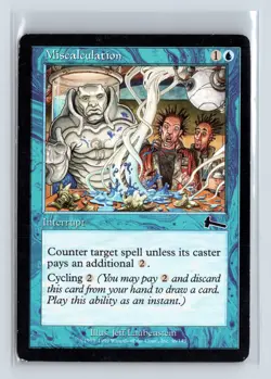 (4x) MISCALCULATION – MTG Magic the Gathering Card – Urza's Legacy – Common - Image 1