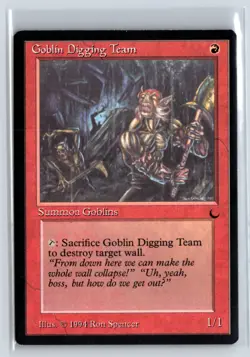 MTG Magic the Gathering Card - 7 Goblin Digging Team - The Dark - Common - Image 5