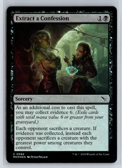 FOIL Extract a Confession Murders at Karlov Manor – MTG Magic the Gathering Card - Image 1