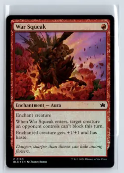 (3x) FOIL War Squeak Bloomburrow Common – MTG Magic the Gathering Card - Image 1