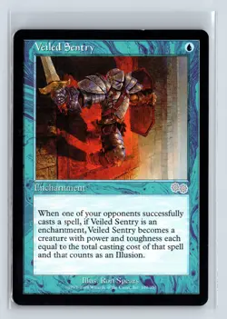 VEILED SENTRY – MTG Magic the Gathering Card – Urza's Saga – Uncommon - Image 1