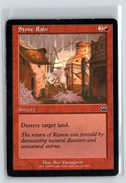 (2x) STONE RAIN – MTG Magic the Gathering Card – Mercadian Masques – Common - Image 1