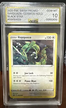 2020 Pokemon Rayquaza #29 Sword & Shield Promo AGS Graded Slab Gem Mint 10 - Image 1