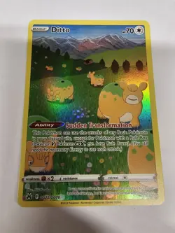 Ditto Crown Zenith Galarian Gallery Holo Full Art Pokemon Card GG22/GG70 NM - Image 1