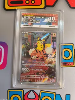 ACE 10 Detective Pikachu 098/SV-P Pre-Order Japanese Pokemon Promo Card GEM MINT - Image 1