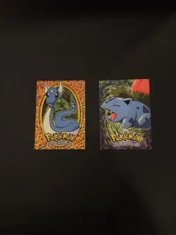 Dragonair & Ivysaur; 1999 Topps Pokemon Blue Label; TV Animation; #148 & #02 - Image 1