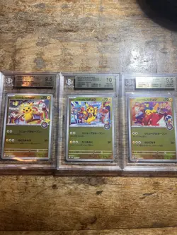 BGS 10 / 9.5 Tohoku Hiroshima Fukuoka Pikachu 260 261 289/SV-P Special Box Japan - Image 3