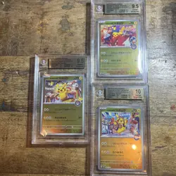 BGS 10 / 9.5 Tohoku Hiroshima Fukuoka Pikachu 260 261 289/SV-P Special Box Japan - Image 4
