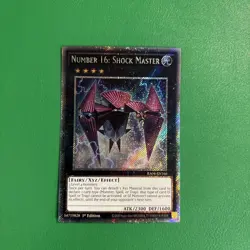 Number 16: Shock Master 1st Edition Platinum Secret Rare RA04-EN166 Yu-Gi-Oh! - Image 1