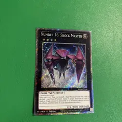 Number 16: Shock Master 1st Edition Platinum Secret Rare RA04-EN166 Yu-Gi-Oh! - Image 2
