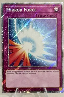 YUGIOH MIRROR FORCE PLATINUM SECRET RARE RA03-EN093 1st EDITION MINT Yu-Gi-Oh! - Image 1