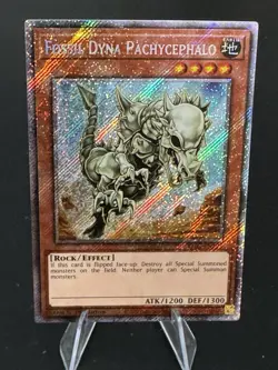 YuGiOh FOSSIL DYNA PACHYCEPHALO Platinum Secret Rare RA03-EN195 MINT YU-Gi-OH - Image 1