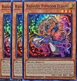 3x Radiant Typhoon Eldam DOOD-EN013 (Super Rare) 1st Ed - NM- Yu-Gi-Oh! - Image 1