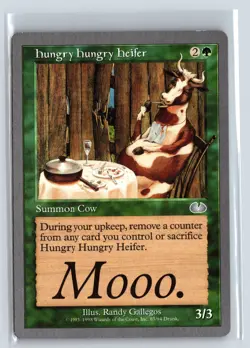 HUNGRY HUNGRY HEIFER – MTG Magic the Gathering Card – Unglued – Uncommon - Image 1