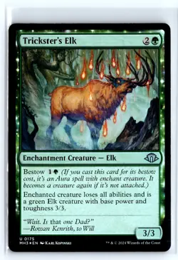 FOIL Trickster's Elk Modern Horizons 3 – MTG Magic the Gathering Card - Image 1