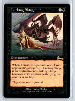 MTG Magic the Gathering Card - Lurking Skirge - Urza's Legacy - Rare - Image 1
