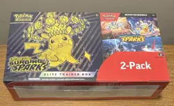 Pokemon Surging Sparks Elite Trainer Box & Booster Bundle Costco 2 Pack SEALED - Image 1