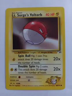 Pokemon TCG Lt. Surge's Voltorb Gym Heroes 84/132 Regular LP. - Image 1
