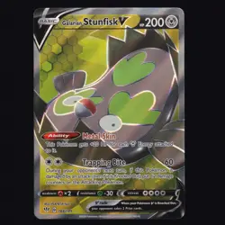 Galarian Stunfisk V 184/189 Darkness Ablaze Rare Ultra Pokemon TCG NM - Image 1