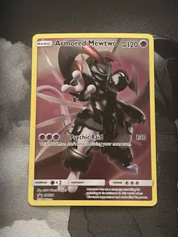 2019 POKEMON SM BLACK STAR PROMO #SM228 FULL ART/ARMORED MEWTWO - Image 1