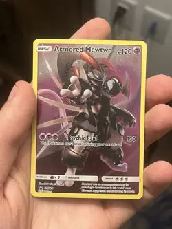 2019 POKEMON SM BLACK STAR PROMO #SM228 FULL ART/ARMORED MEWTWO - Image 2