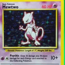1999 Pokemon BASE SET MEWTWO RARE HOLO 10/102🔥🔥🔥 1 Owner 😳 NO GAMEPLAY! - Image 1