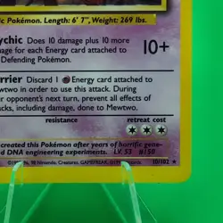 1999 Pokemon BASE SET MEWTWO RARE HOLO 10/102🔥🔥🔥 1 Owner 😳 NO GAMEPLAY! - Image 5