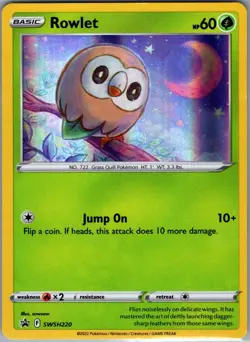 Rowlet SWSH220 Holo SWSH: Sword & Shield Promo Cards - Pokemon Card - NM - Image 1