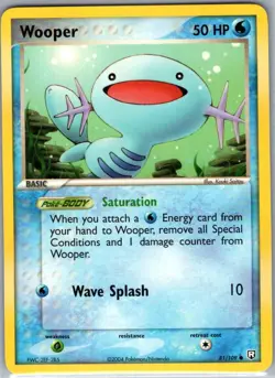 Wooper 81/109 Non Holo Team Rocket Returns - Pokemon Card - NM - Image 1