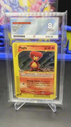 ACE 8 Magby 17/165 2002 Expedition Holo Rare Pokemon Card - Image 2