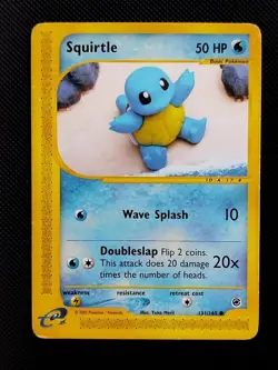 (LP-HP) Squirtle 131/165 2002 Expedition Base Set Pokemon Card Yuka Morii - Image 1