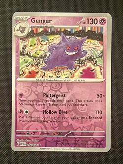 Gengar Scarlet & Violet 151 Reverse Holo Card 94/165 Near Mint - Image 1